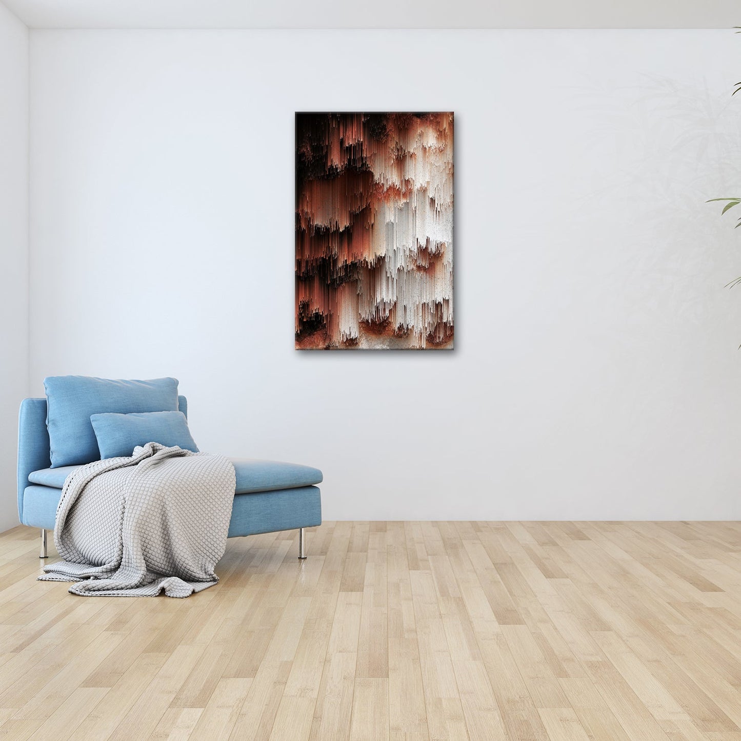Leinwandbild Digitale Landschaft aus Farbe und Struktur XXL – Abstrakte Kunst - deyoli