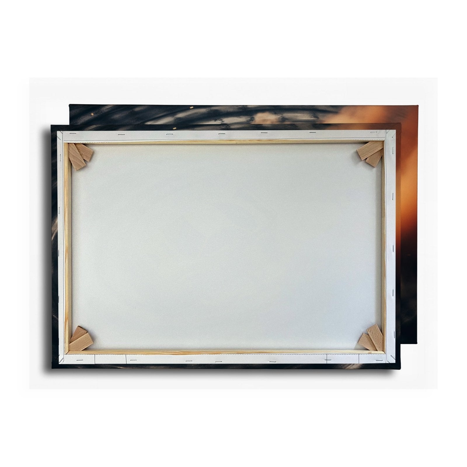 Leinwandbild Driftende Wut im orangefarbenen Rauch XXL – Auto Wandbild Drift - deyoli