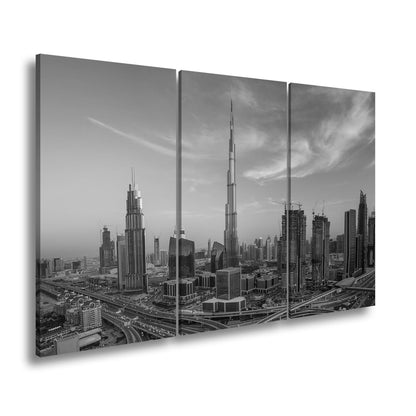 Leinwandbild Dubai XXL – Sonnige Skyline mit Burj Khalifa im Zentrum - deyoli