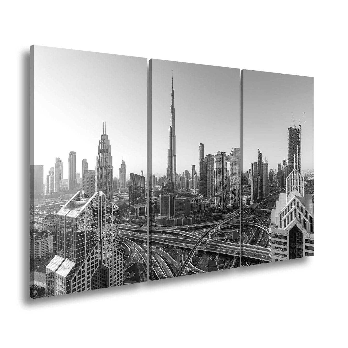 Leinwandbild Dubai XXL – Strahlende Skyline mit majestätischem Burj Khalifa - deyoli