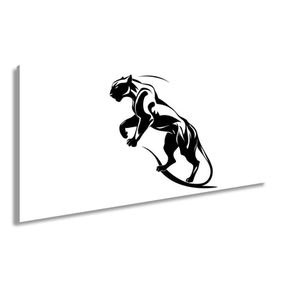 Leinwandbild Dynamische Panther - Silhouette voller Kraft und Bewegung - deyoli