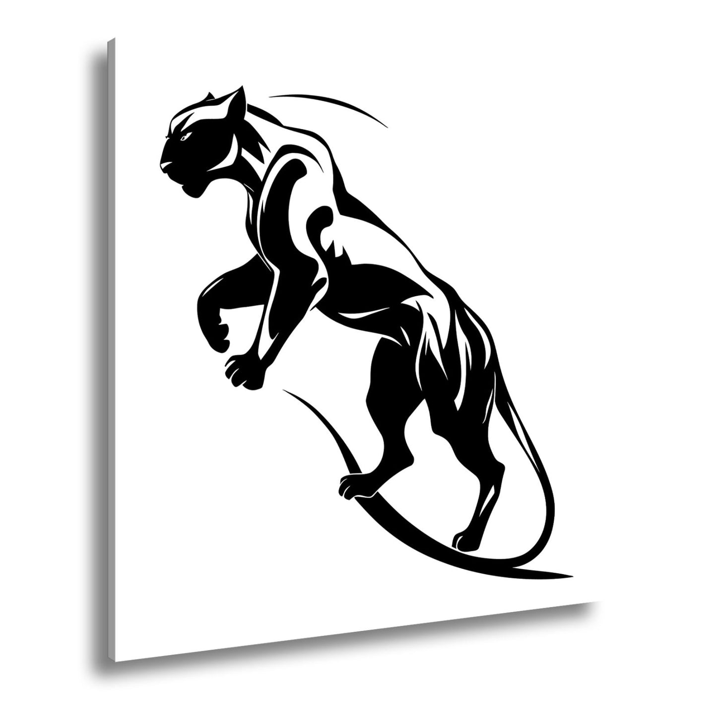 Leinwandbild Dynamische Panther - Silhouette voller Kraft und Bewegung - deyoli