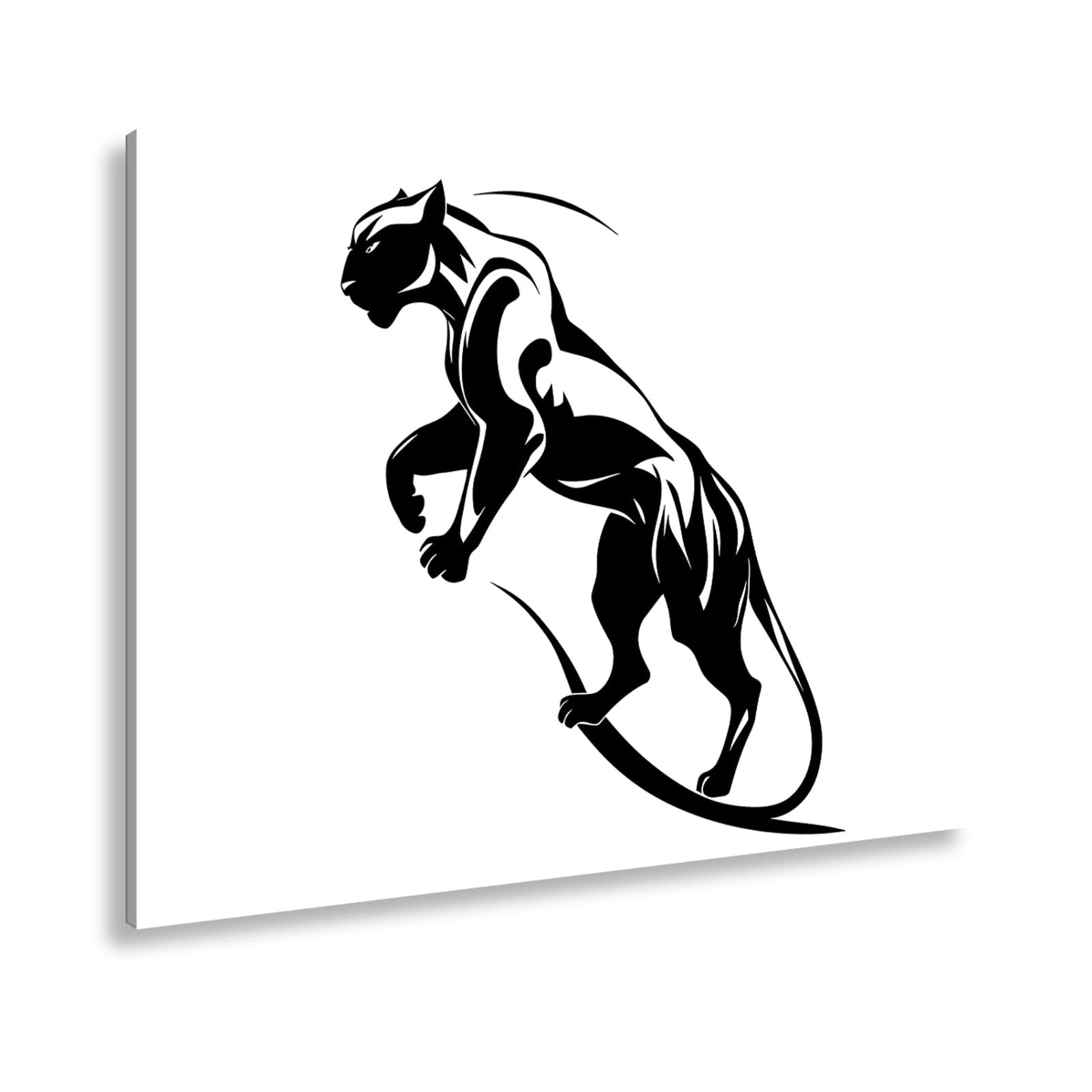 Leinwandbild Dynamische Panther - Silhouette voller Kraft und Bewegung - deyoli