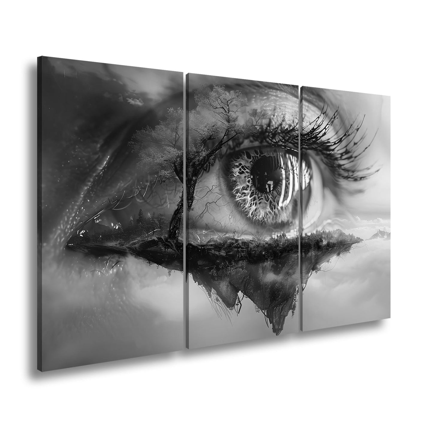 Leinwandbild Ein Auge, das Welten birgt – Vision zwischen Traum und Glut - deyoli