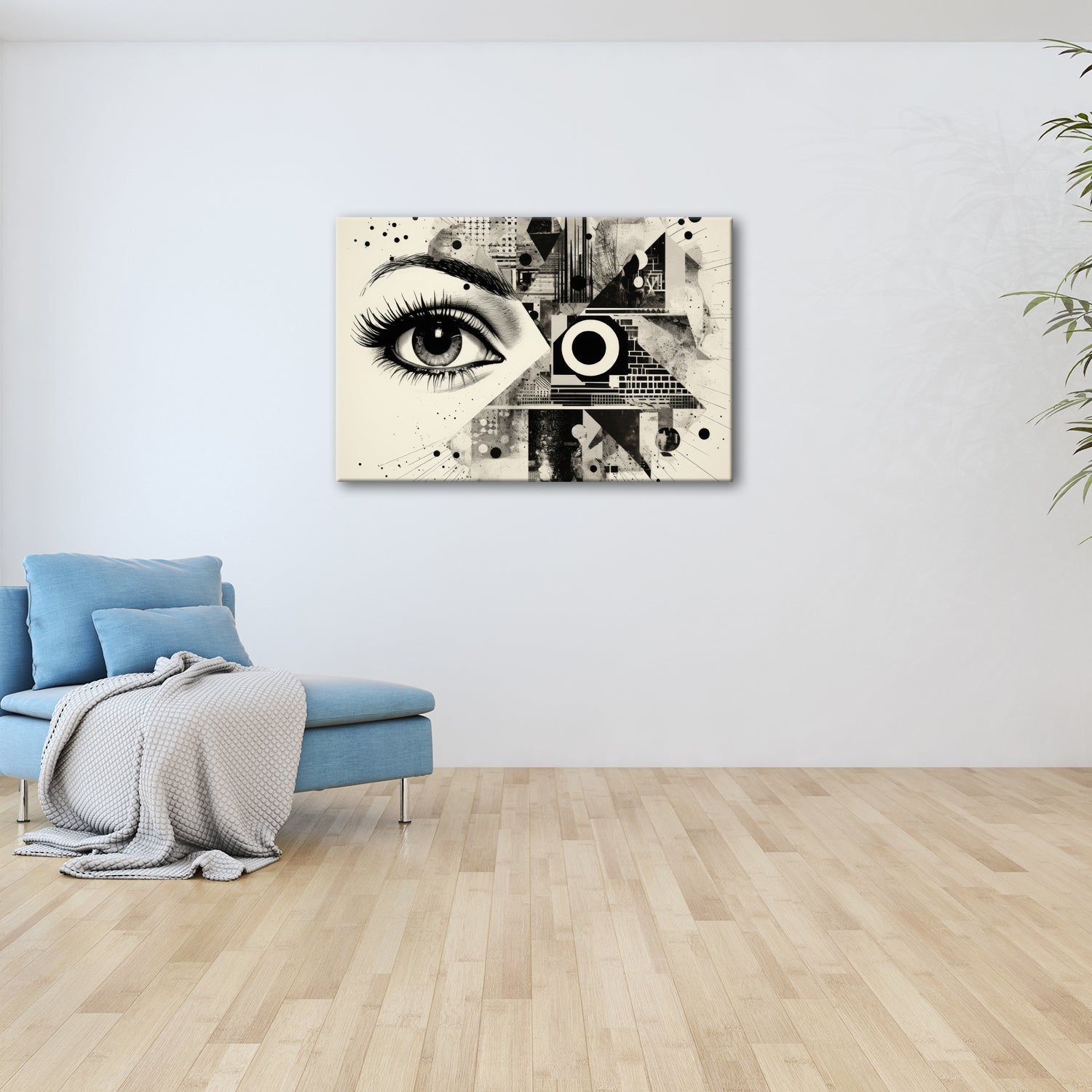 Leinwandbild Ein Blick in Schwarz und Weiß – strukturiert und kühn - deyoli