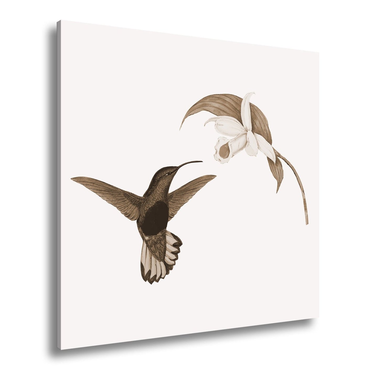Leinwandbild Ein Kolibri schwebt zum Blütenlicht – pure, lebendige Poesie - deyoli