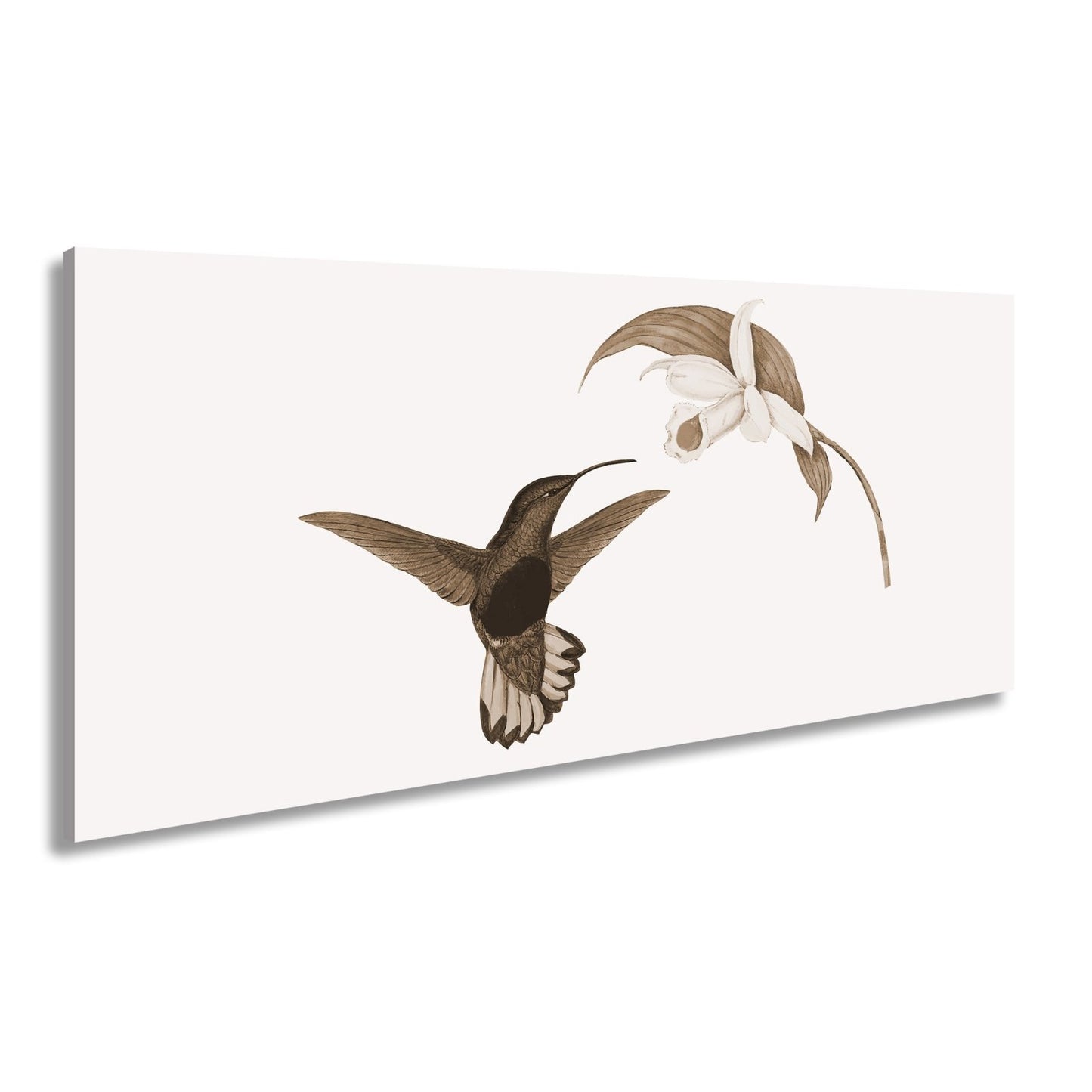 Leinwandbild Ein Kolibri schwebt zum Blütenlicht – pure, lebendige Poesie - deyoli