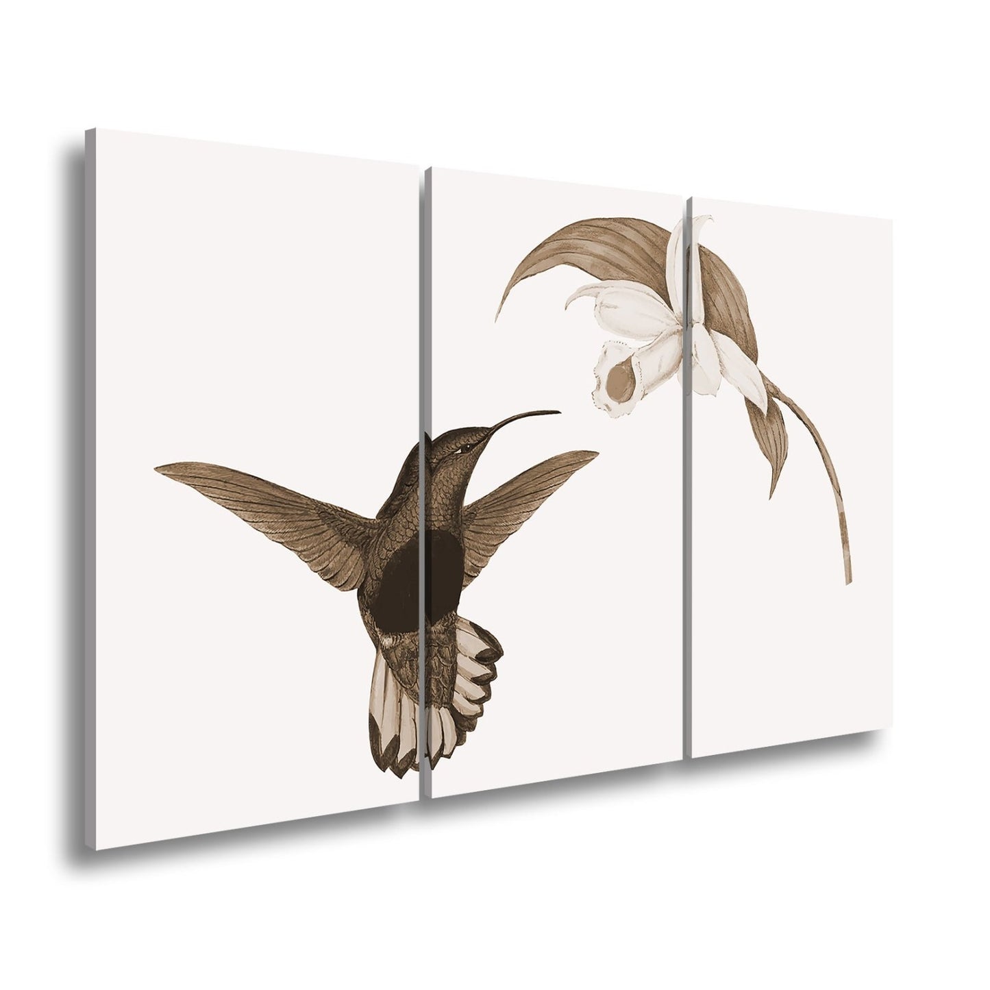 Leinwandbild Ein Kolibri schwebt zum Blütenlicht – pure, lebendige Poesie - deyoli