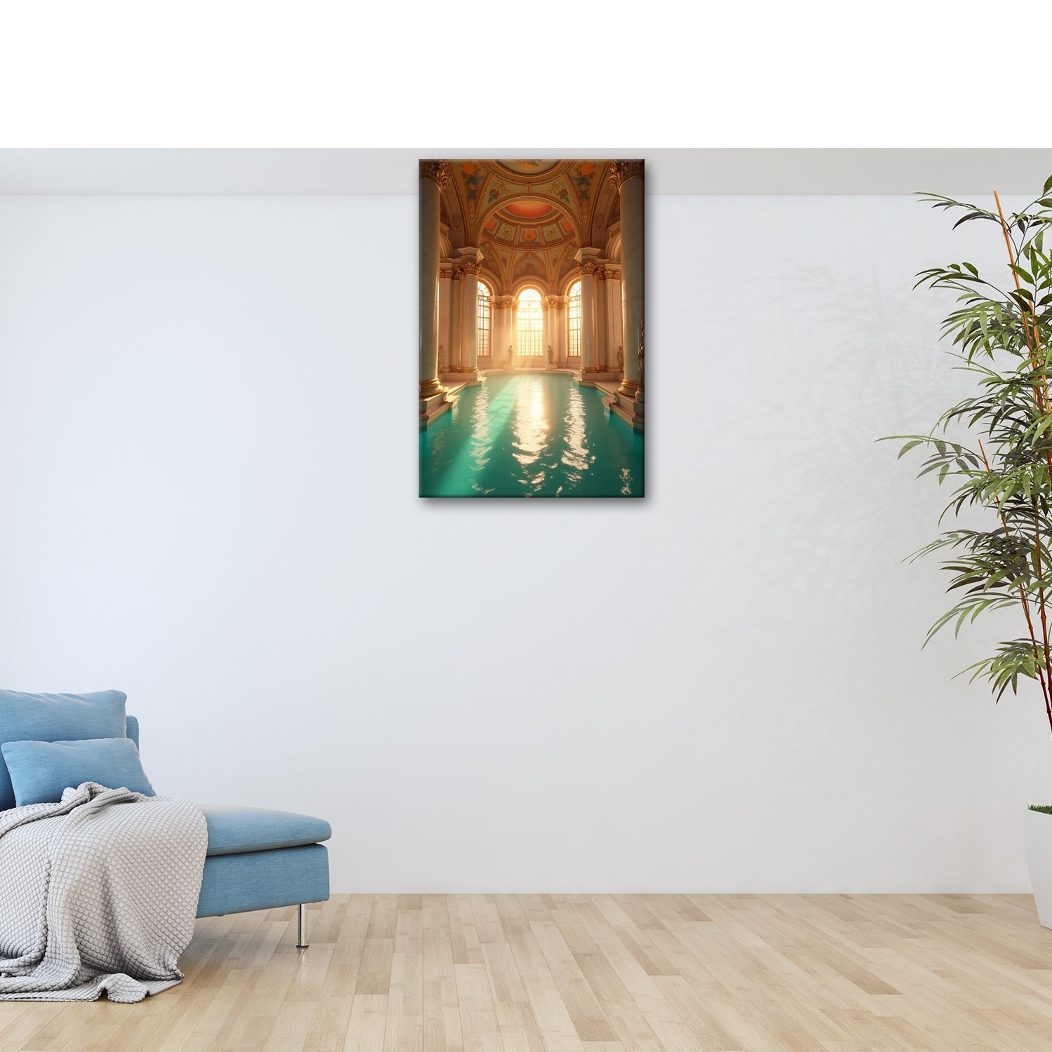 Leinwandbild Ein Palast aus Licht, Marmor und glitzerndem Wasser. - deyoli