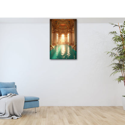 Leinwandbild Ein Palast aus Licht, Marmor und glitzerndem Wasser. - deyoli