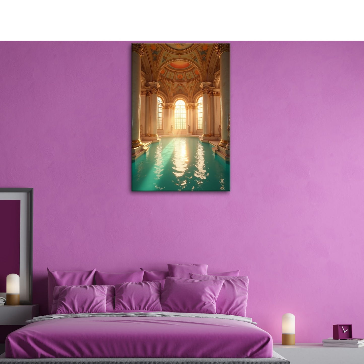 Leinwandbild Ein Palast aus Licht, Marmor und glitzerndem Wasser. - deyoli
