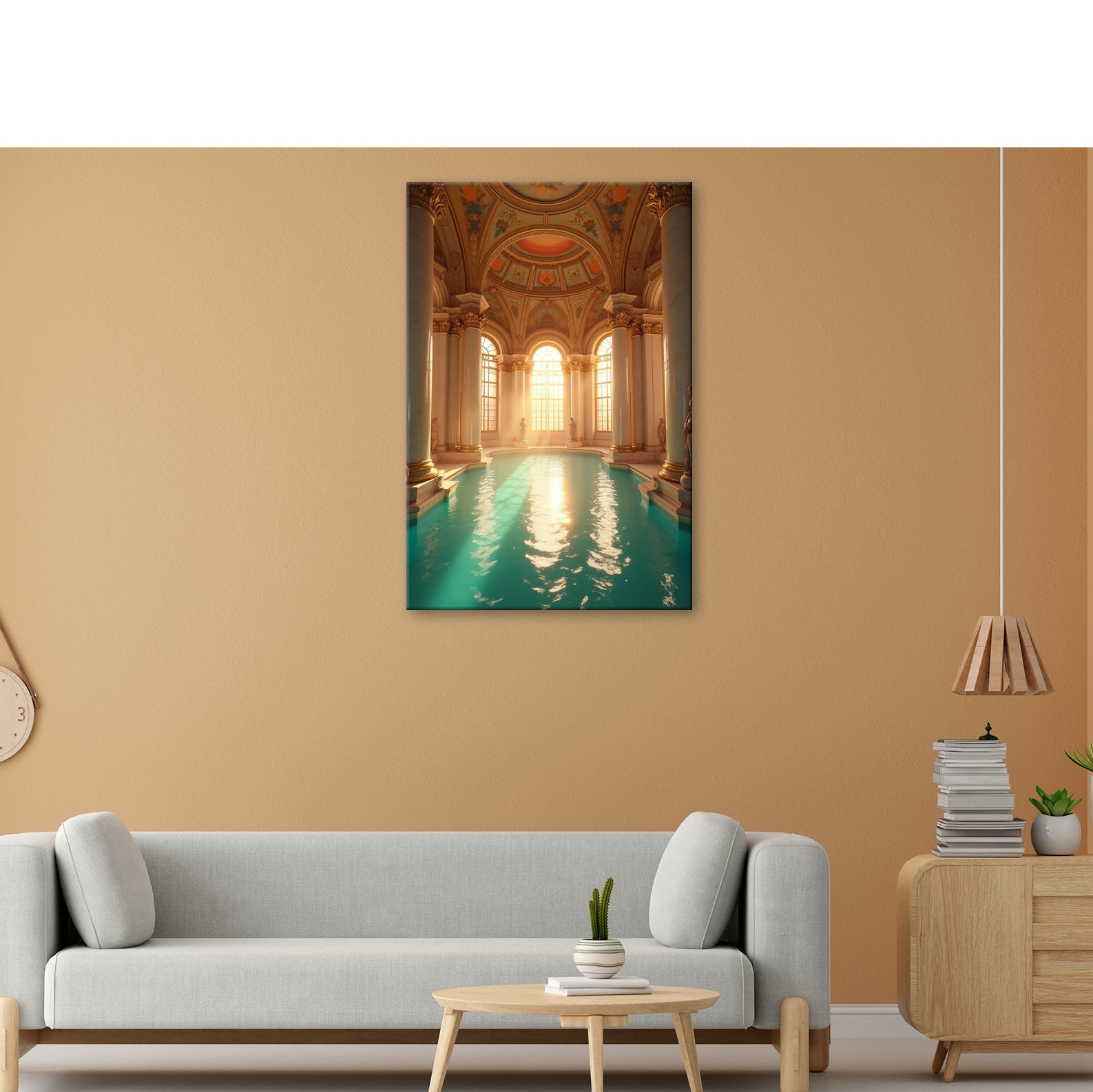 Leinwandbild Ein Palast aus Licht, Marmor und glitzerndem Wasser. - deyoli