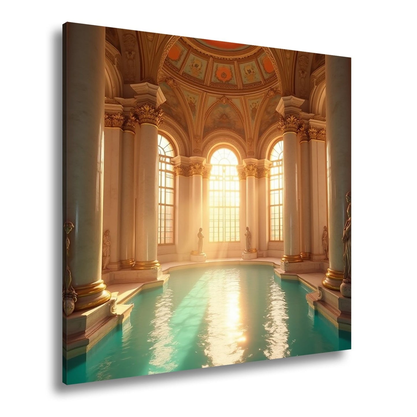 Leinwandbild Ein Palast aus Licht, Marmor und glitzerndem Wasser. - deyoli