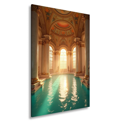 Leinwandbild Ein Palast aus Licht, Marmor und glitzerndem Wasser. - deyoli