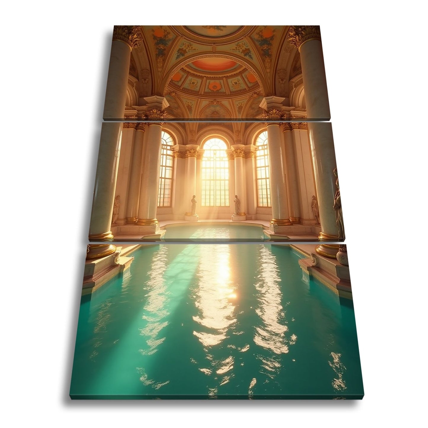 Leinwandbild Ein Palast aus Licht, Marmor und glitzerndem Wasser. - deyoli