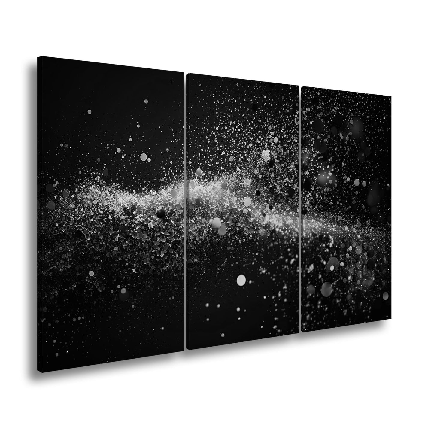 Leinwandbild Ein Tanz aus Licht und Glanz im dunklen Kosmos. - deyoli