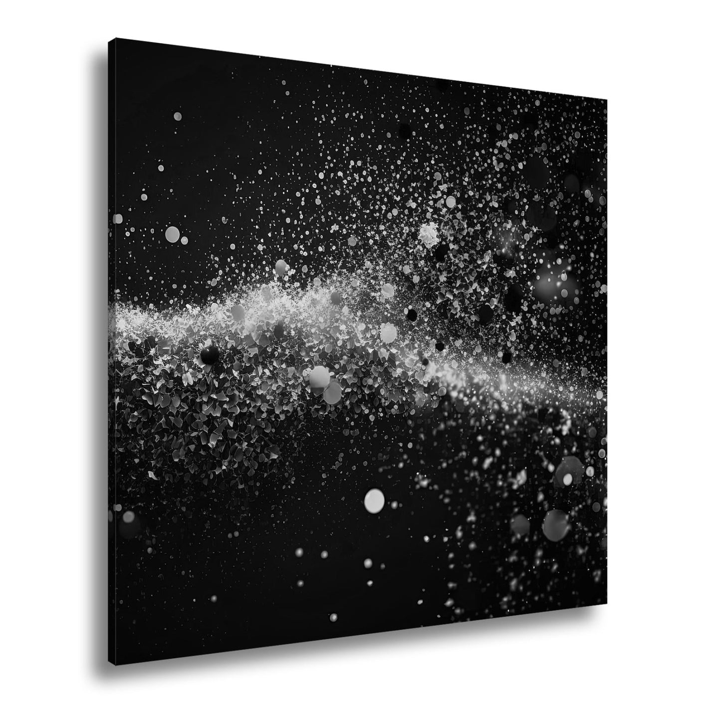 Leinwandbild Ein Tanz aus Licht und Glanz im dunklen Kosmos. - deyoli