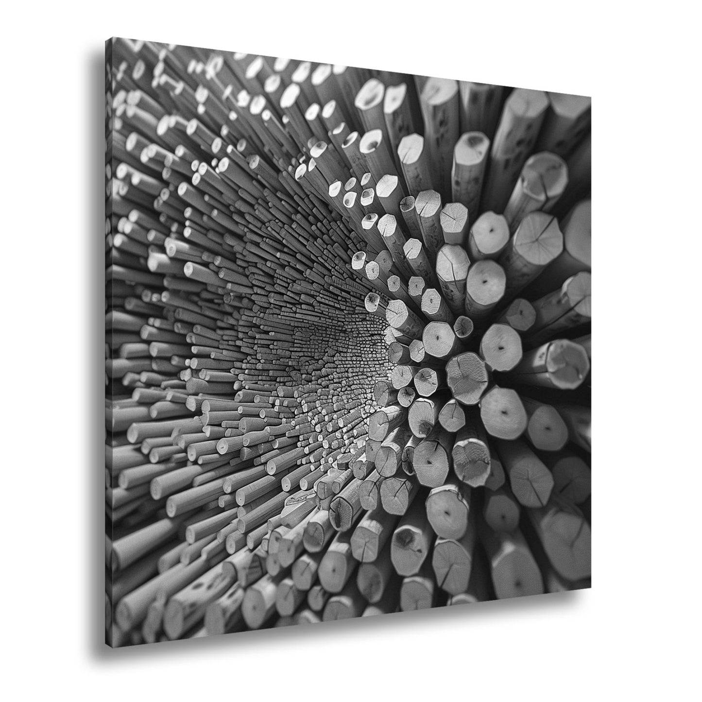 Leinwandbild Ein Wirbel aus Holz – chaotisch, doch voller Ordnung. - deyoli