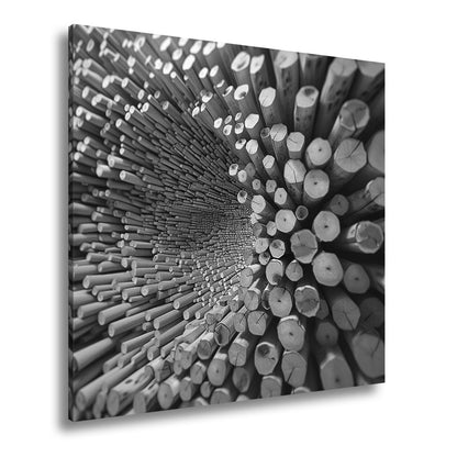 Leinwandbild Ein Wirbel aus Holz – chaotisch, doch voller Ordnung. - deyoli