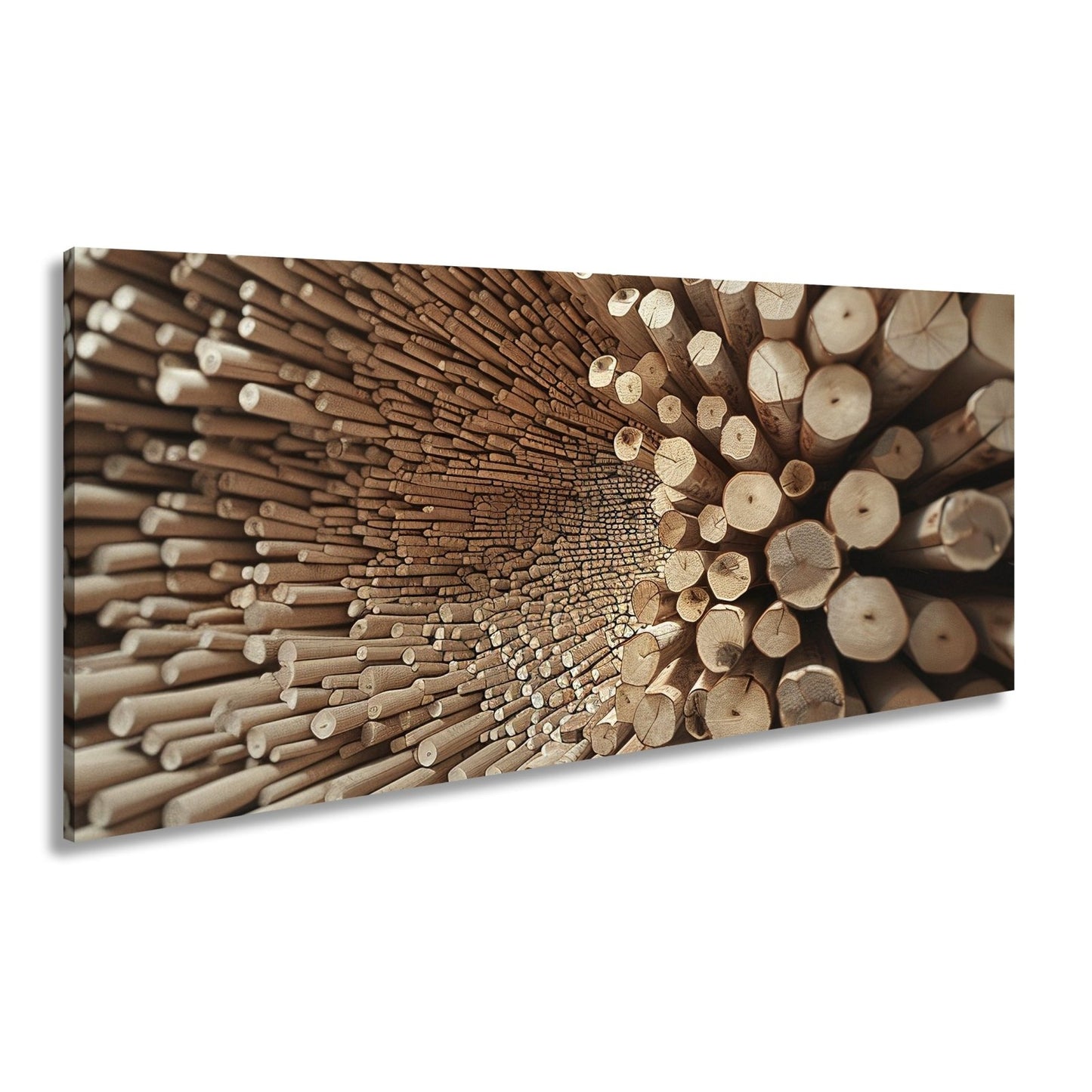 Leinwandbild Ein Wirbel aus Holz – chaotisch, doch voller Ordnung. - deyoli