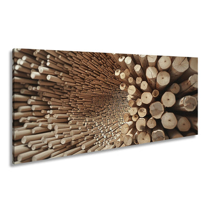 Leinwandbild Ein Wirbel aus Holz – chaotisch, doch voller Ordnung. - deyoli