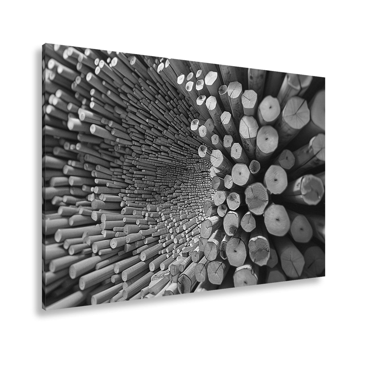 Leinwandbild Ein Wirbel aus Holz – chaotisch, doch voller Ordnung. - deyoli