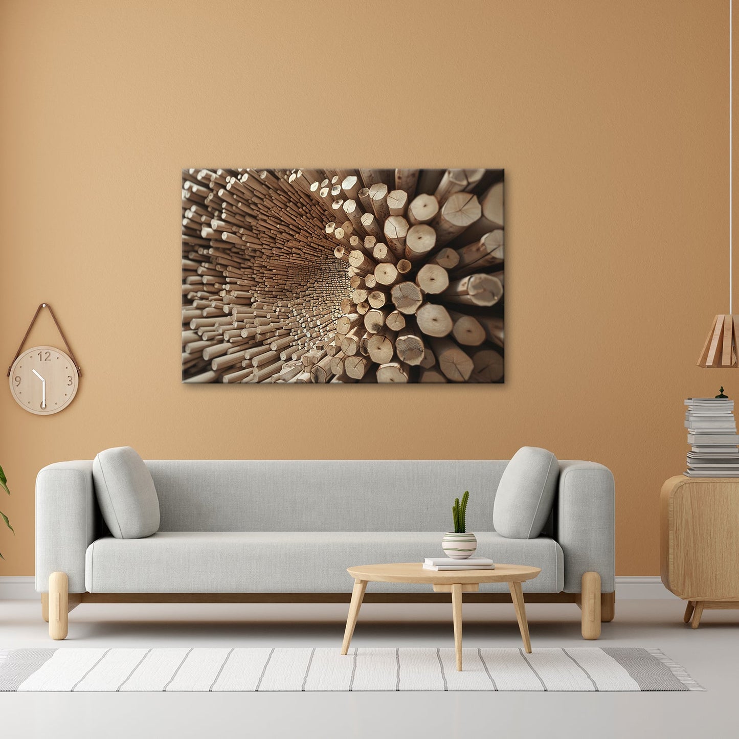 Leinwandbild Ein Wirbel aus Holz – chaotisch, doch voller Ordnung. - deyoli