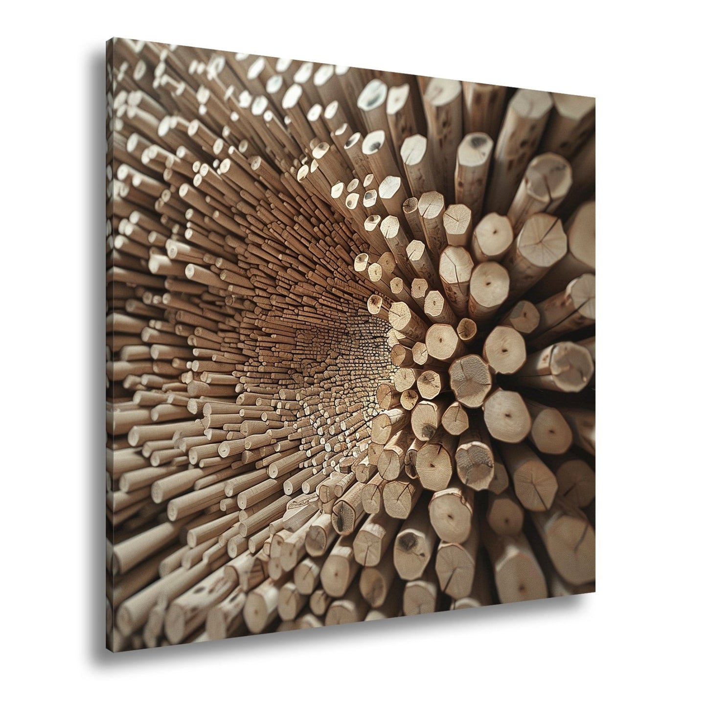 Leinwandbild Ein Wirbel aus Holz – chaotisch, doch voller Ordnung. - deyoli