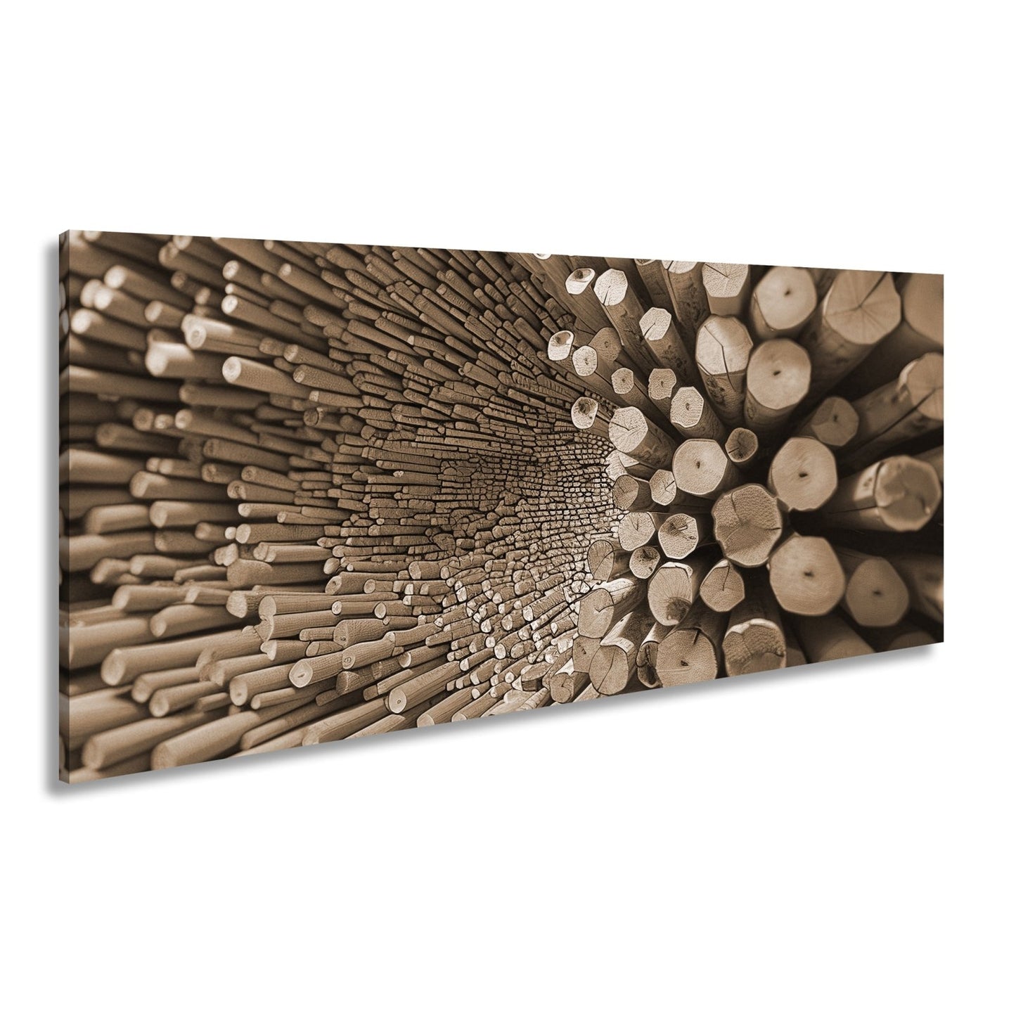 Leinwandbild Ein Wirbel aus Holz – chaotisch, doch voller Ordnung. - deyoli