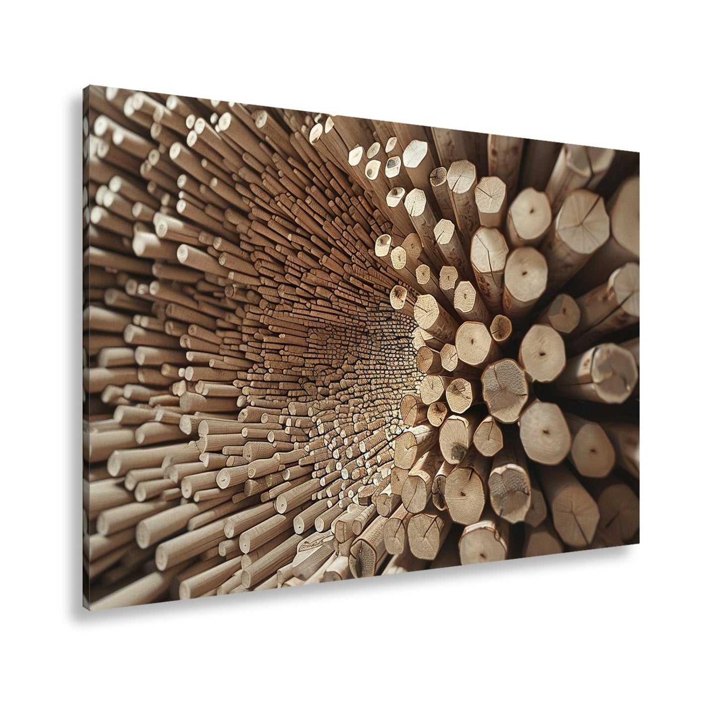 Leinwandbild Ein Wirbel aus Holz – chaotisch, doch voller Ordnung. - deyoli