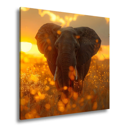Leinwandbild Elefant im Glanz der Savanne – majestätisch und nah. - deyoli