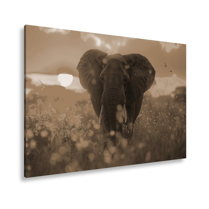 Leinwandbild Elefant im Glanz der Savanne – majestätisch und nah. - deyoli