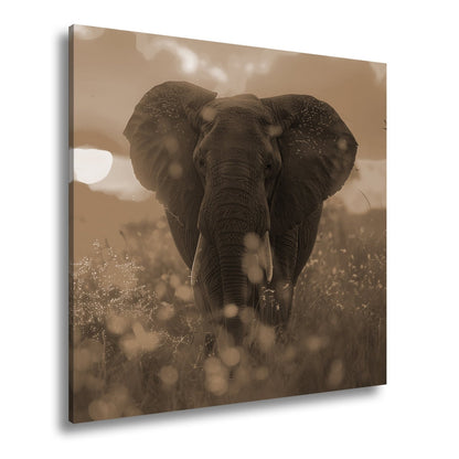 Leinwandbild Elefant im Glanz der Savanne – majestätisch und nah. - deyoli