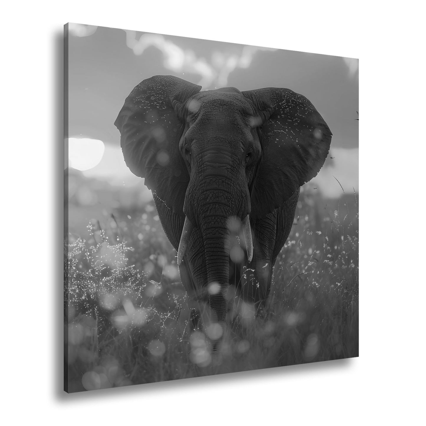 Leinwandbild Elefant im Glanz der Savanne – majestätisch und nah. - deyoli