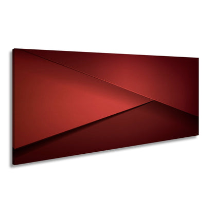 Leinwandbild Elegante rote Flächen in minimalistischer, moderner Geometrie - deyoli