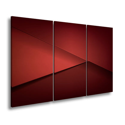Leinwandbild Elegante rote Flächen in minimalistischer, moderner Geometrie - deyoli