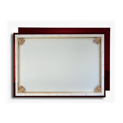 Leinwandbild Elegante rote Flächen in minimalistischer, moderner Geometrie - deyoli