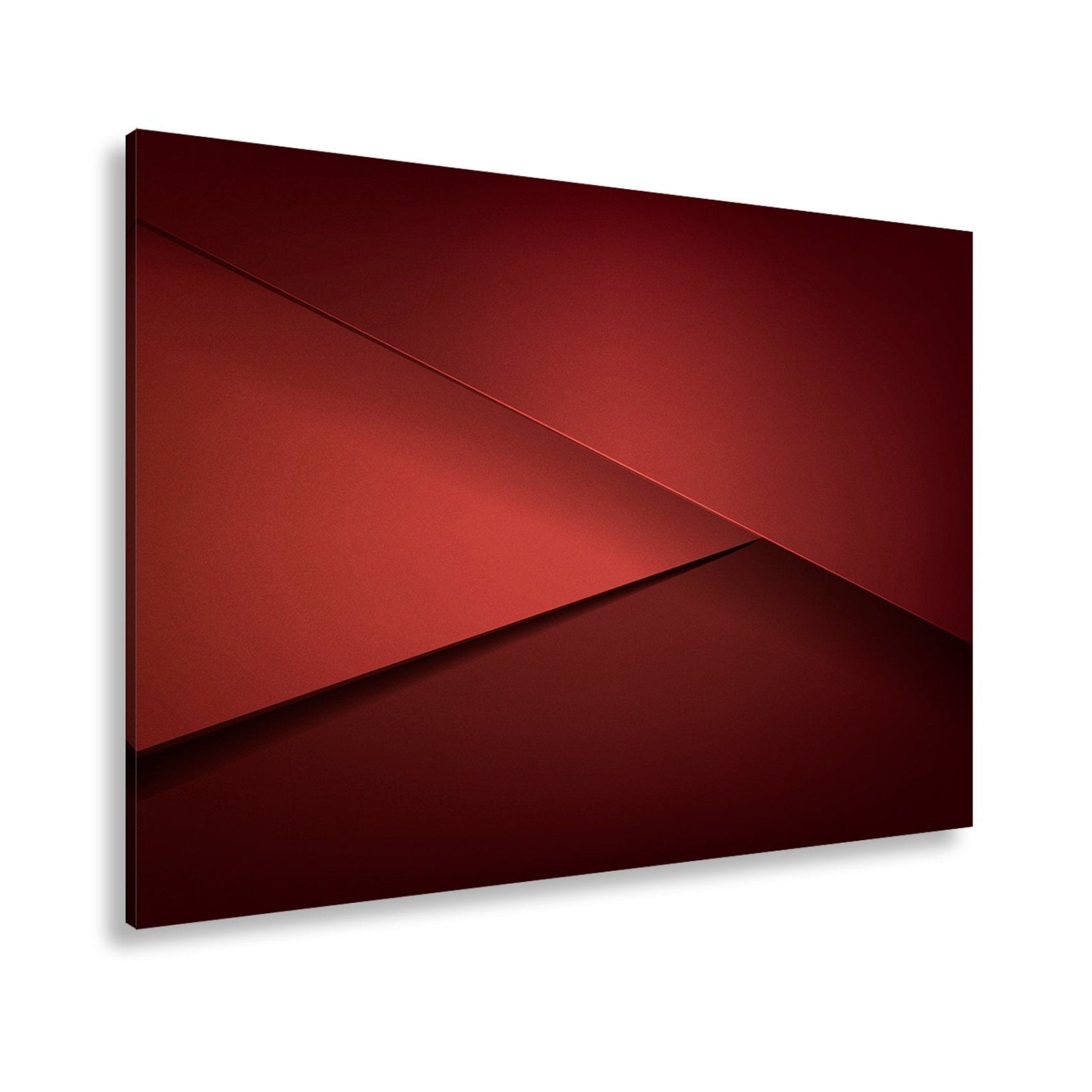 Leinwandbild Elegante rote Flächen in minimalistischer, moderner Geometrie - deyoli
