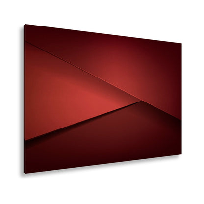 Leinwandbild Elegante rote Flächen in minimalistischer, moderner Geometrie - deyoli