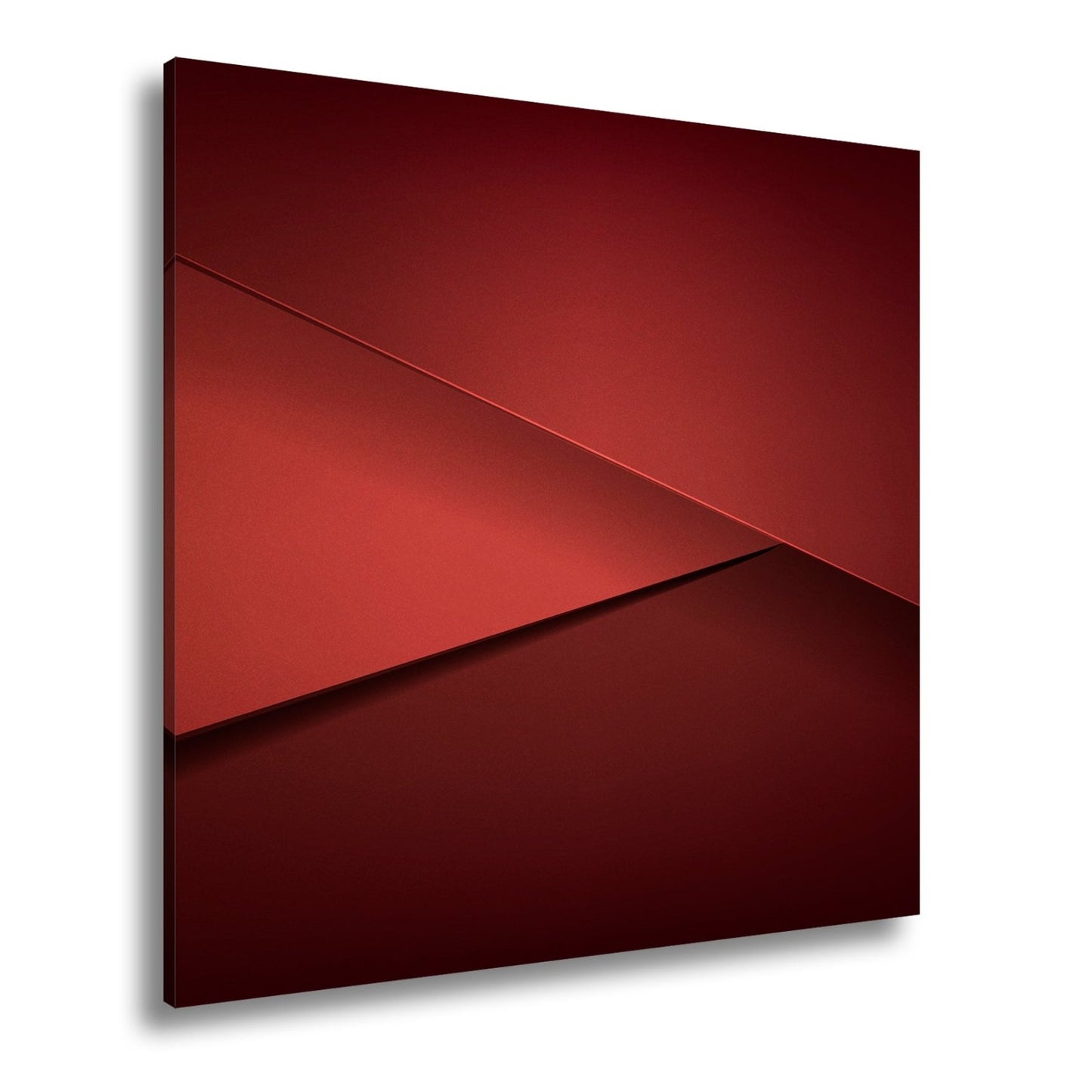 Leinwandbild Elegante rote Flächen in minimalistischer, moderner Geometrie - deyoli