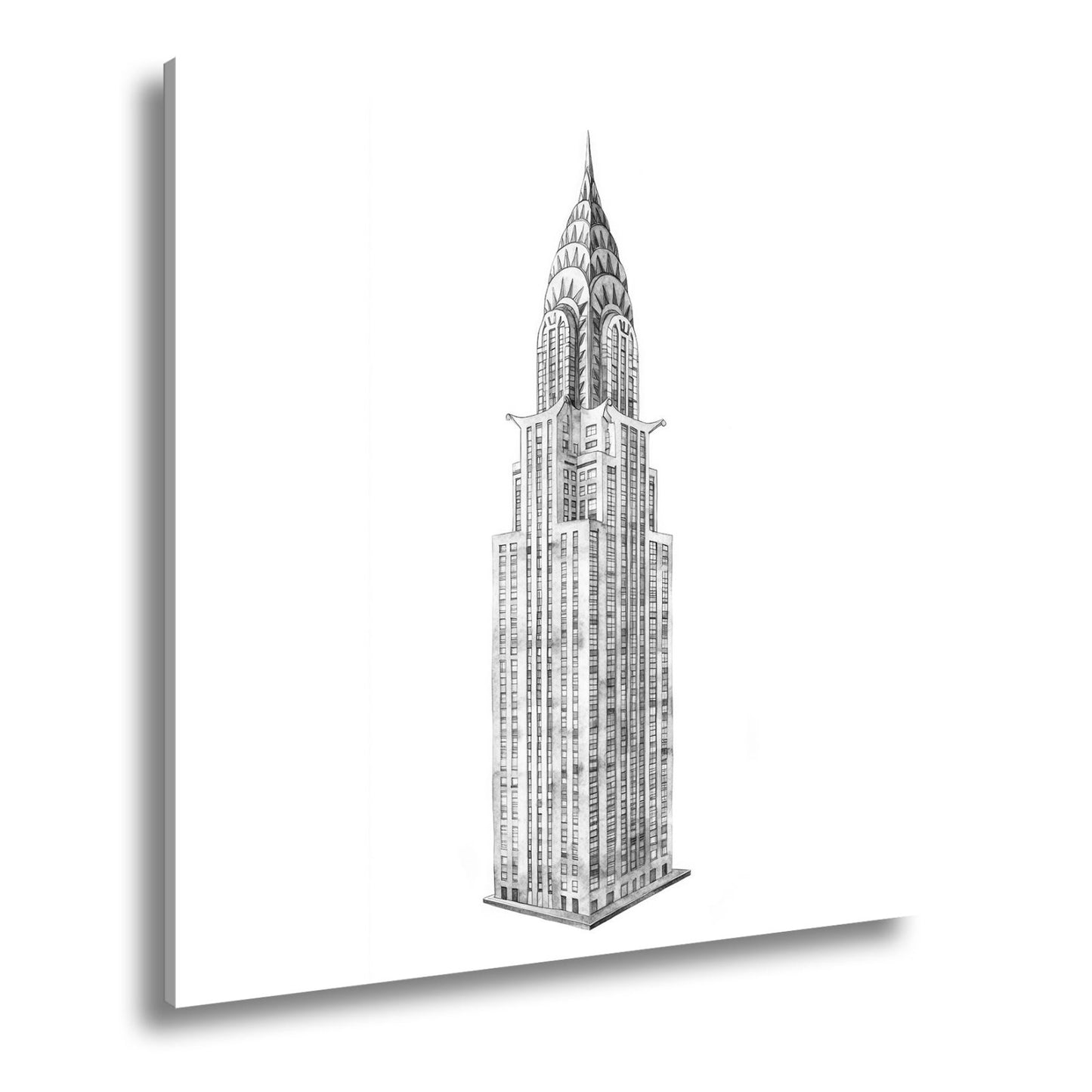 Leinwandbild Eleganter Art - déco - Turm in filigraner Aquarellzeichnung - deyoli