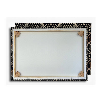 Leinwandbild Elegantes Art - Deco - Muster in goldenen, geometrischen Linien - deyoli