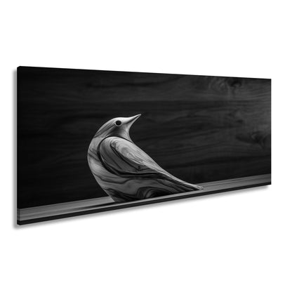Leinwandbild Eleganz aus Holz – ein Vogel in zeitloser Formvollendung. - deyoli