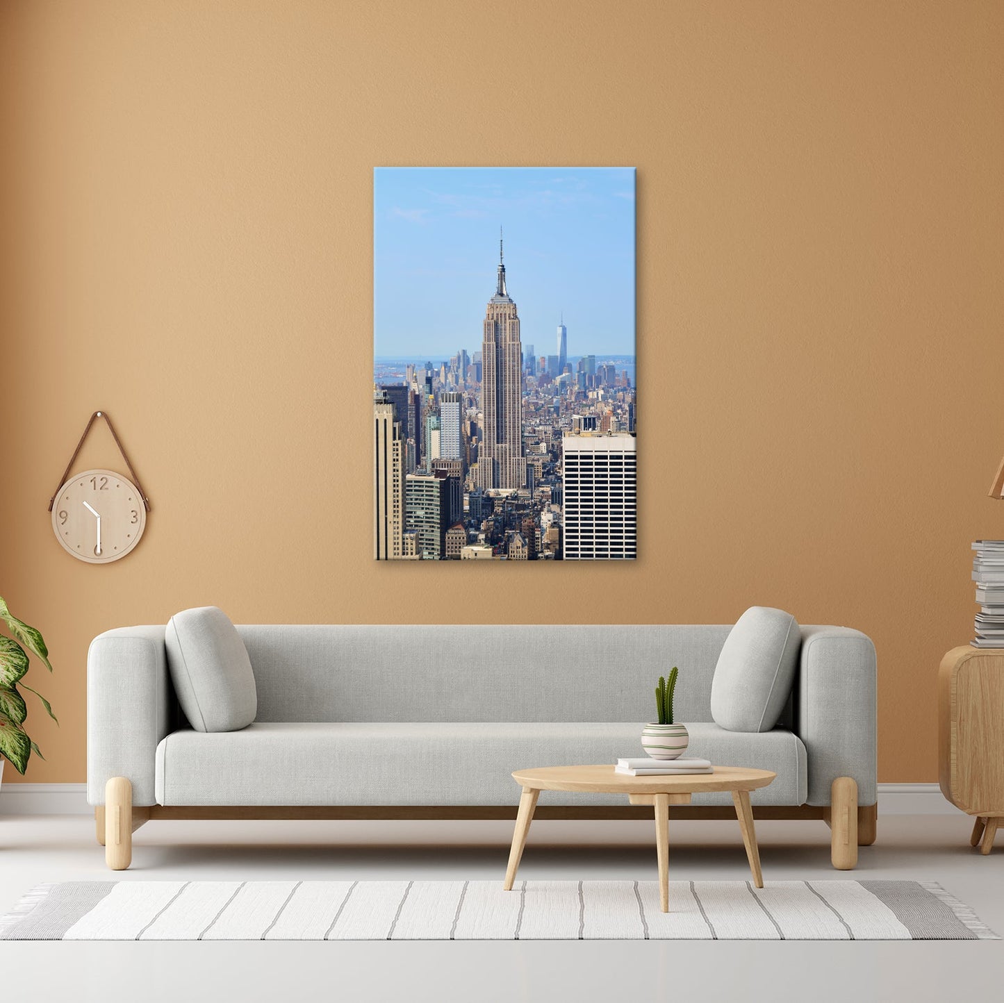 Leinwandbild Empire State erhebt sich majestätisch über Manhattans Meer aus Türmen - deyoli