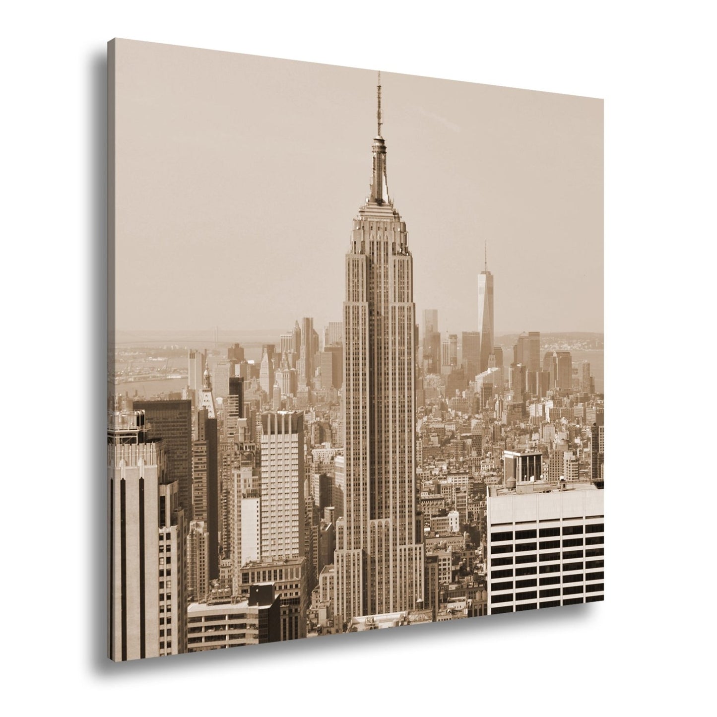 Leinwandbild Empire State erhebt sich majestätisch über Manhattans Meer aus Türmen - deyoli