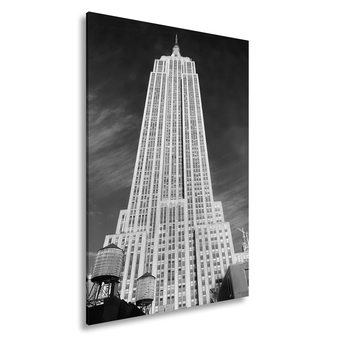 Leinwandbild Empire State XXL – Majestätisch ragt in den blauen Himmel - deyoli