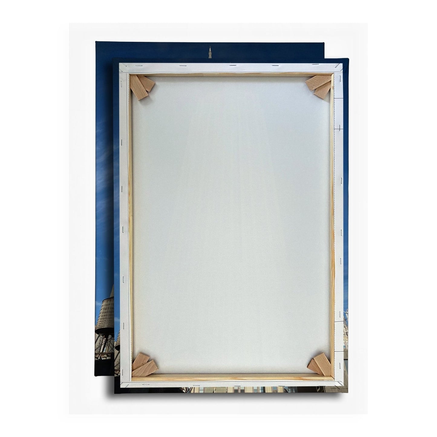 Leinwandbild Empire State XXL – Majestätisch ragt in den blauen Himmel - deyoli