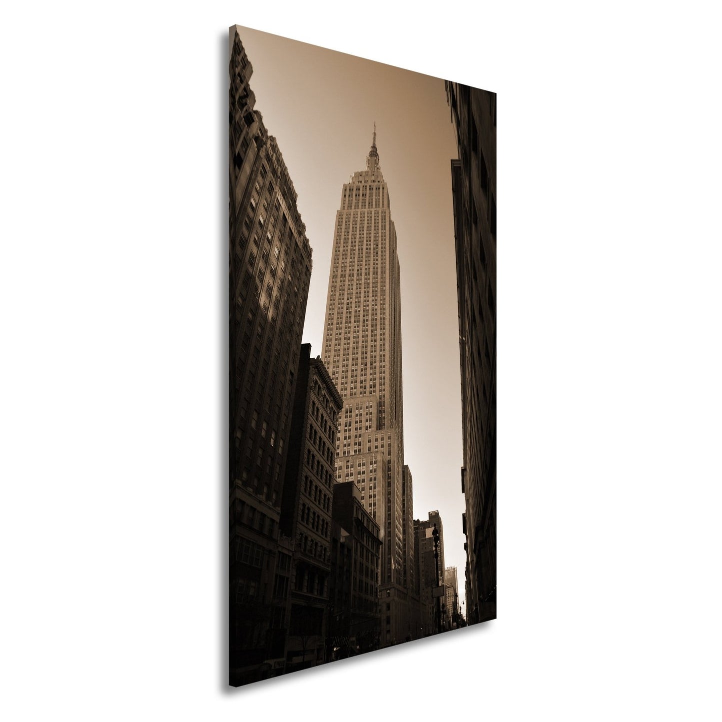Leinwandbild Empire State XXL – Majestätisch zwischen dunklen Straßenschluchten - deyoli