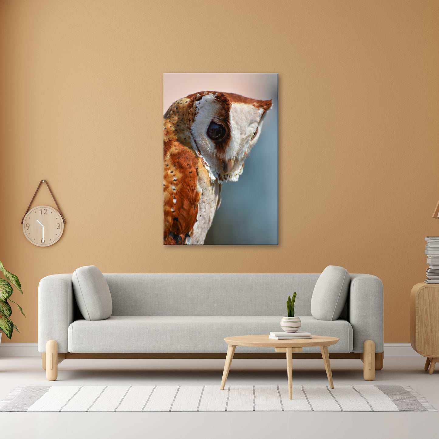 Leinwandbild Eulenblick voller Tiefe – Weisheit in feinem Gefieder. - deyoli