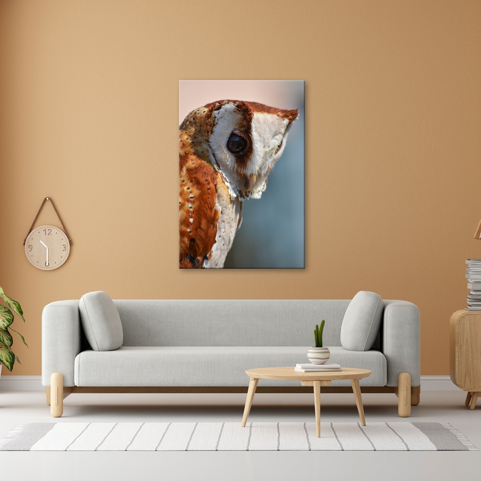Leinwandbild Eulenblick voller Tiefe – Weisheit in feinem Gefieder. - deyoli